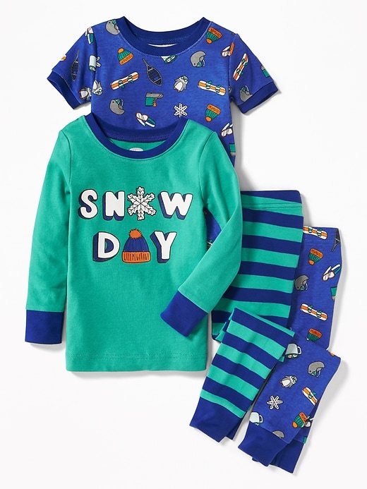 View large product image 1 of 1. "Snow Day" 4-Piece Sleep Set For Toddler & Baby