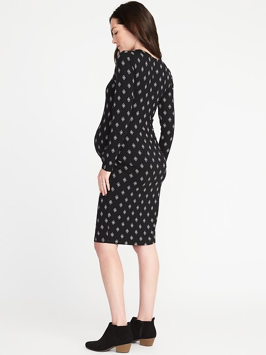 Image number 2 showing, Maternity Scoop-Neck Bodycon Dress