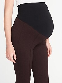 View large product image 3 of 3. Maternity Stevie Full-Panel Ponte-Knit Pants