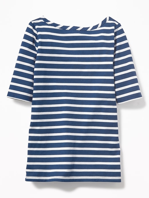 View large product image 2 of 3. Striped Boat-Neck Shift Dress for Toddler Girls