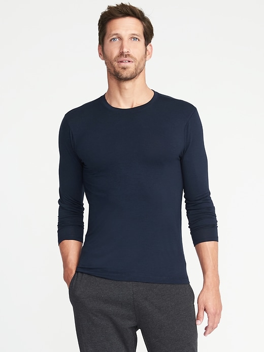 View large product image 1 of 1. Go-Warm Long-Sleeve Jersey Undershirt for Men