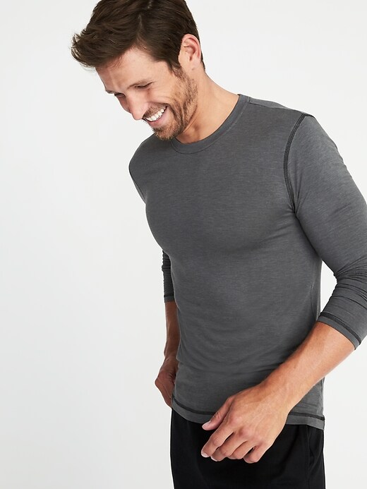 Image number 4 showing, Go-Warm Long-Sleeve Jersey Undershirt for Men