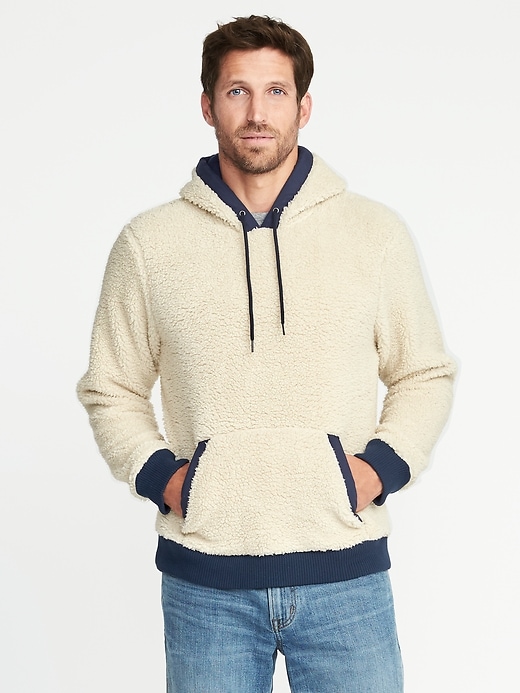 View large product image 1 of 1. Sherpa Pullover Hoodie for Men