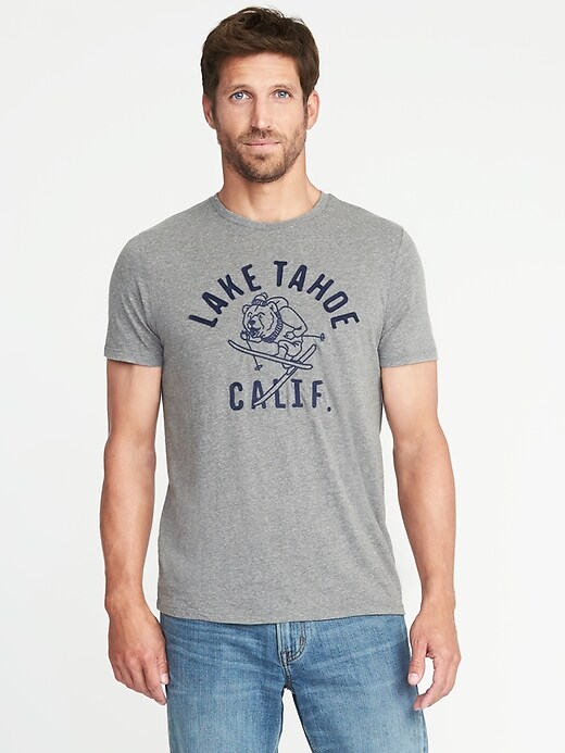 Image number 1 showing, Soft-Washed Graphic Tee for Men