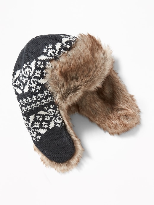 View large product image 1 of 1. Faux-Fur-Lined Trapper Hat for Toddler Boys