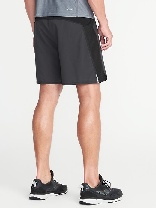View large product image 2 of 2. Go-Dry Mesh-Trim Run Shorts for Men (7")