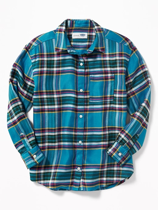 View large product image 1 of 1. Plaid Flannel Boyfriend Tunic for Girls