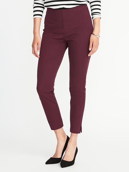 View large product image 1 of 2. High-Rise Pixie Side-Zip Pants for Women