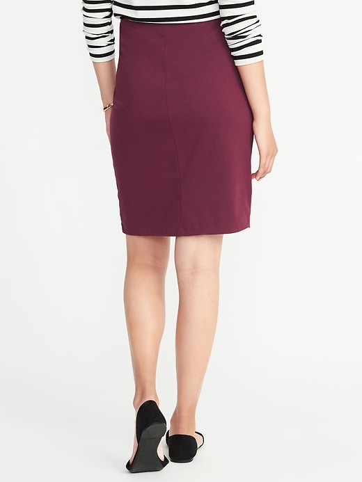 View large product image 2 of 3. Ponte-Knit Pencil Skirt for Women