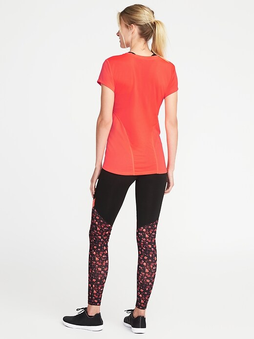 Image number 2 showing, Semi-Fitted Mesh Running Tee for Women