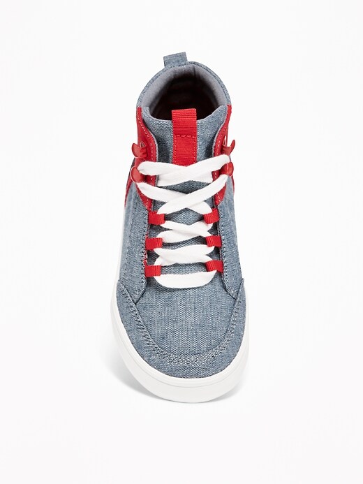 View large product image 2 of 4. Chambray High-Tops for Toddler Boys
