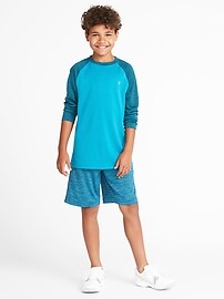 View large product image 3 of 3. Space-Dye Jersey Performance Shorts for Boys
