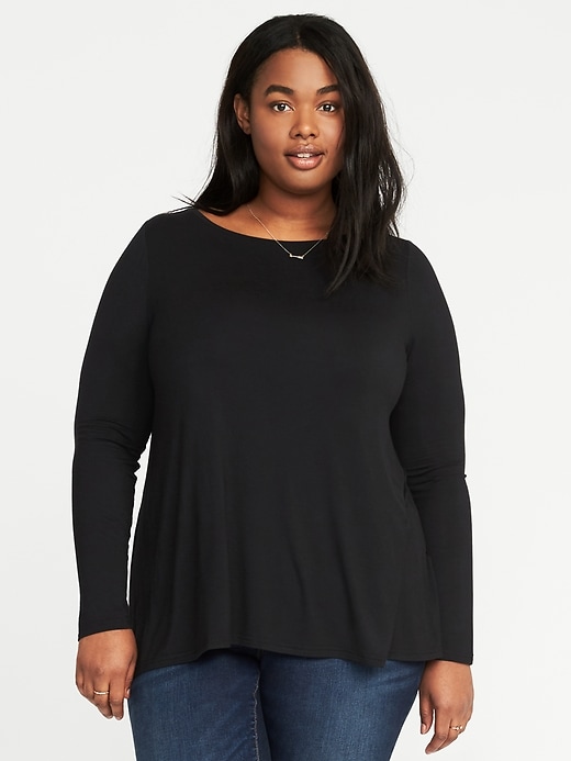 Plus-Size Boat-Neck Swing Tee | Old Navy