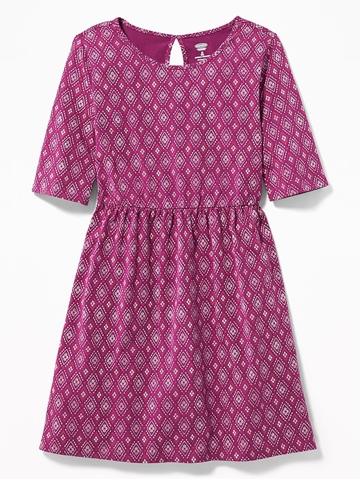 View large product image 1 of 1. Fit & Flare Jersey Dress for Girls