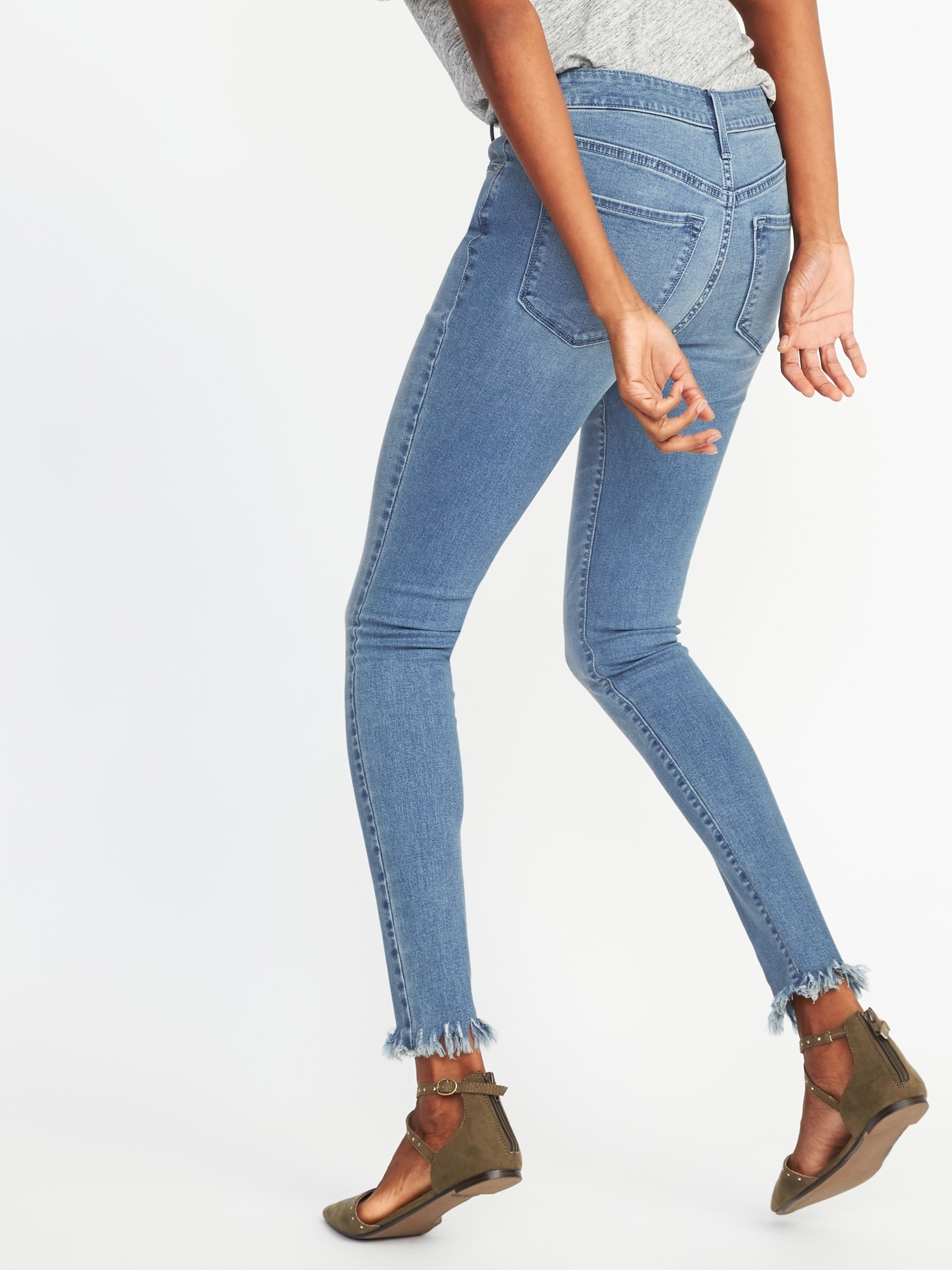 High-Rise Raw-Edge Rockstar Jeans for Women | Old Navy