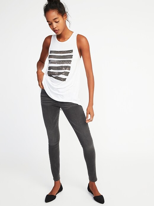 Graphic High-Neck Swing Tank for Women | Old Navy