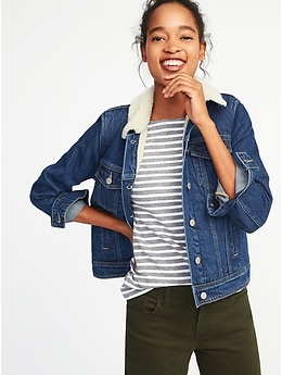 Old navy shop sherpa denim