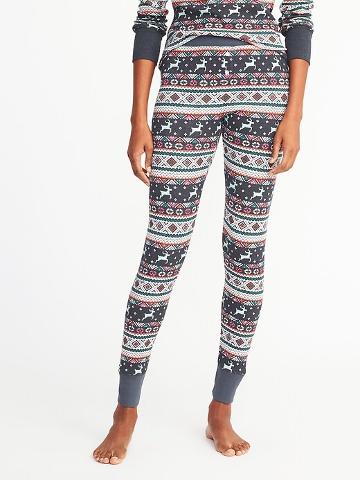 Patterned Thermal Sleep Leggings for Women Old Navy