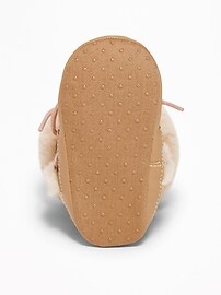 View large product image 4 of 4. Sueded Faux-Fur Cuff Adoraboots for Baby