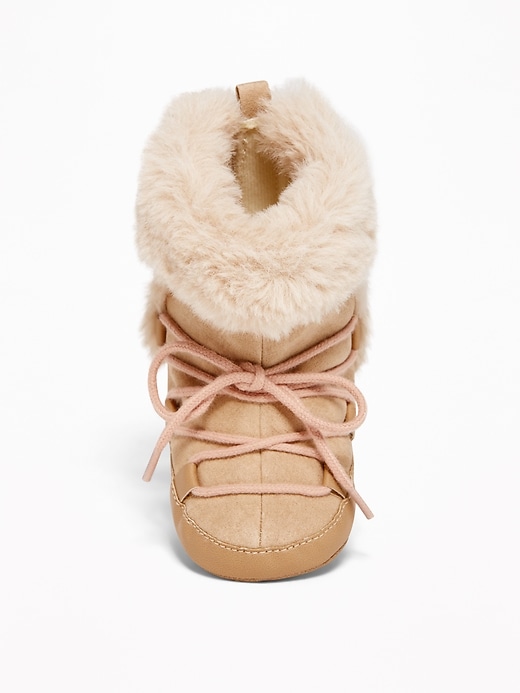 View large product image 2 of 4. Sueded Faux-Fur Cuff Adoraboots for Baby