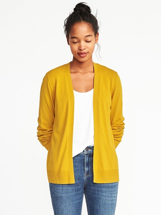 Yellow open 2025 front sweater