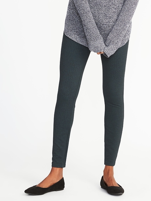 View large product image 1 of 2. Stevie Ponte-Knit Herringbone Pants for Women