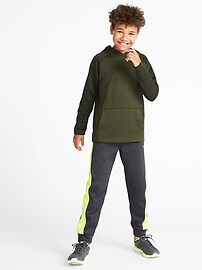 View large product image 3 of 3. Go-Warm Ribbed-Sleeve Hoodie for Boys