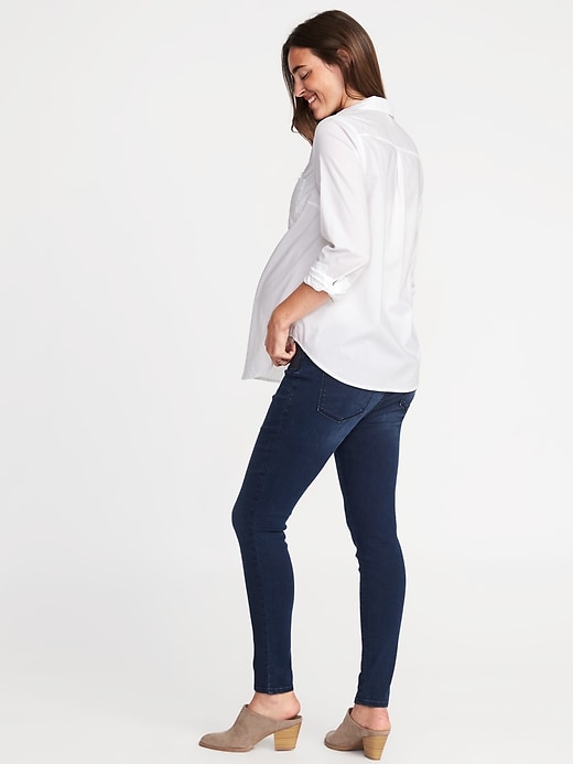 Image number 2 showing, Maternity Classic White Popover Shirt