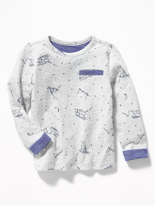 View large product image 1 of 1. Slub-Knit Pocket Tee for Toddler Boys