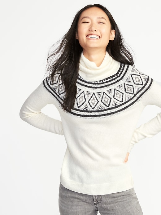 Image number 4 showing, Brushed-Knit Turtleneck Sweater for Women