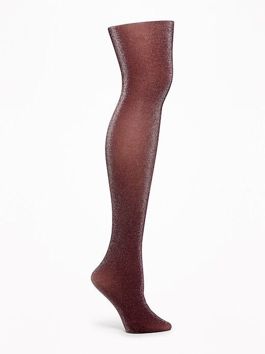 View large product image 1 of 1. Metallic-Sparkle Tights for Women