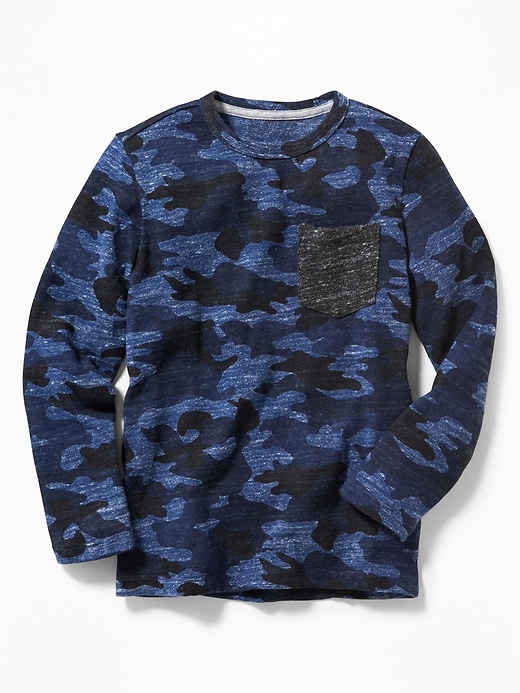 View large product image 1 of 1. Sweater-Knit Pocket Tee for Boys