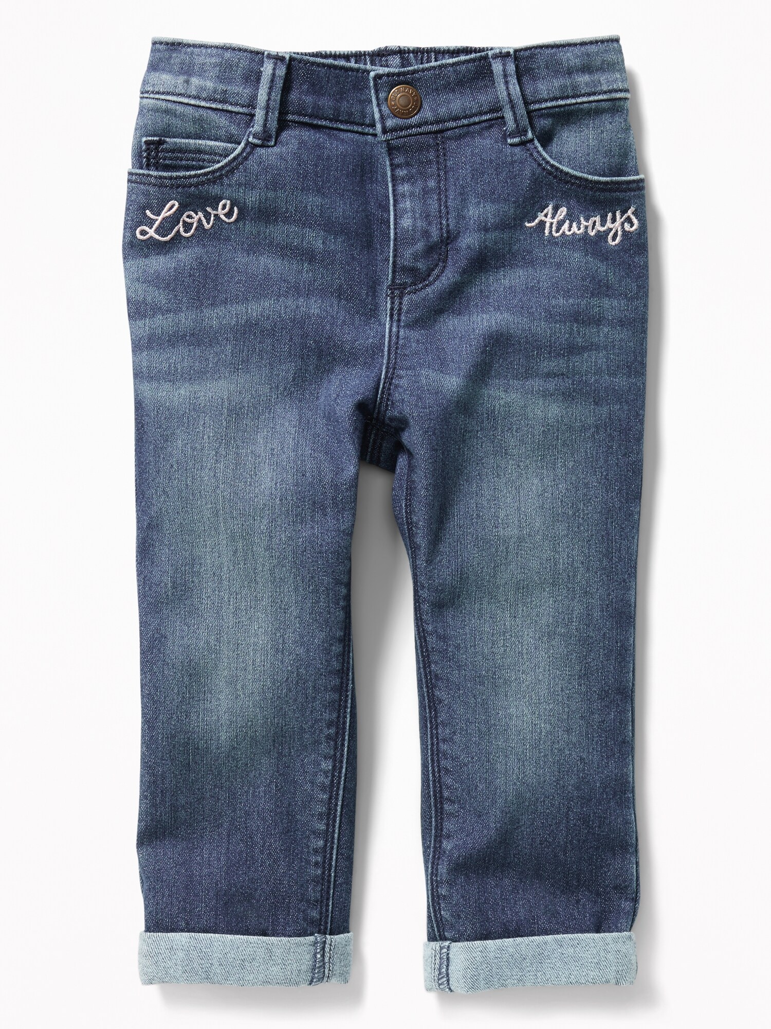 Embroidered CozyLined Jeans for Toddler Girls Old Navy