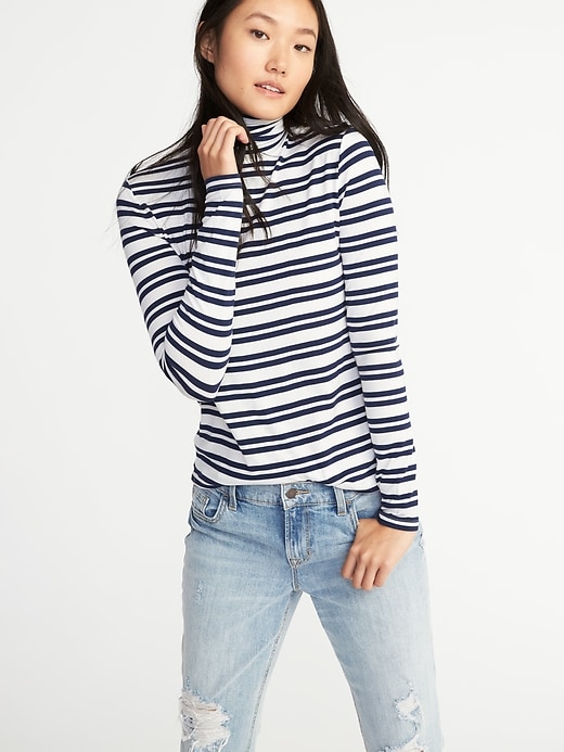 Luxe Curved-Hem Turtleneck for Women | Old Navy