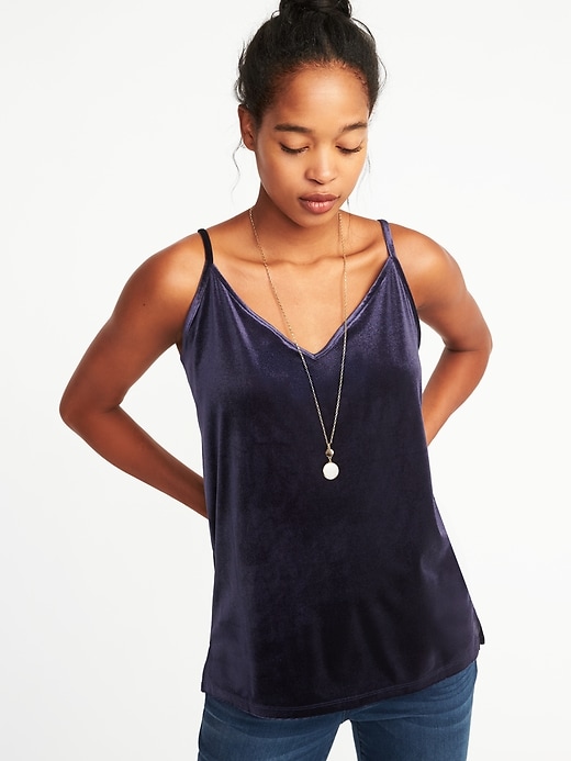 View large product image 1 of 1. Relaxed Velvet-Knit Cami for Women