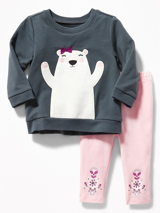View large product image 1 of 3. Graphic Sweatshirt & Leggings Set for Baby