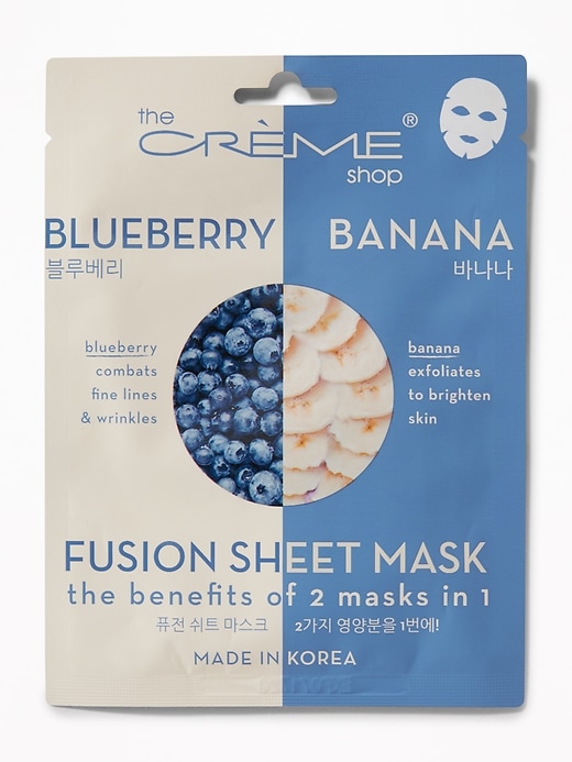 View large product image 1 of 2. The Crème Shop&#174 Blueberry-Banana Fusion Sheet Mask