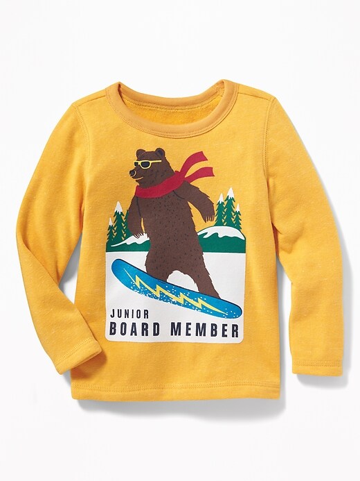 View large product image 1 of 2. "Junior Board Member" Terry-Velour Sweatshirt for Toddler Boys