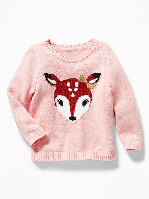 View large product image 1 of 1. Critter Graphic Sweater for Toddler Girls