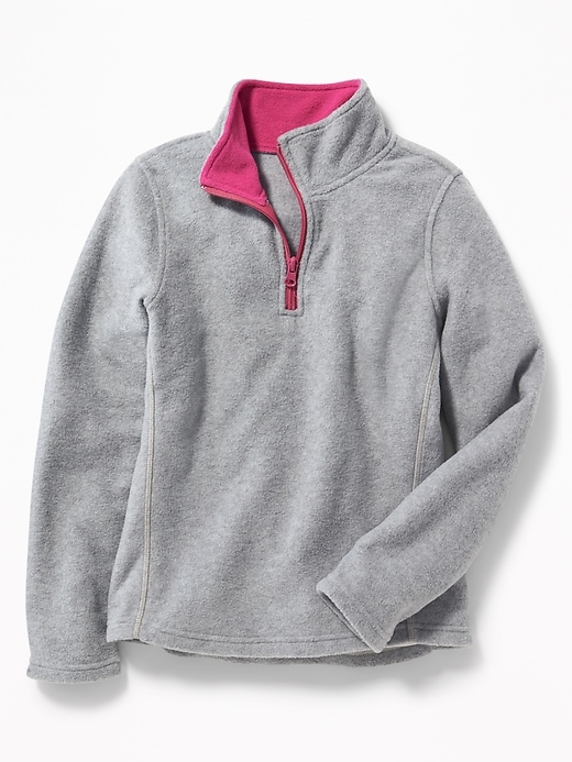 View large product image 1 of 2. Go-Warm Performance Fleece 1/4-Zip Pullover for Girls