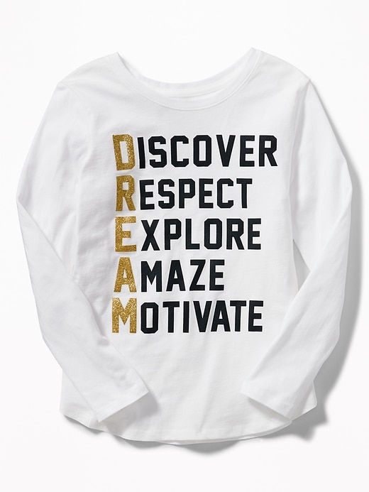 View large product image 1 of 1. Graphic Crew-Neck Tee for Girls