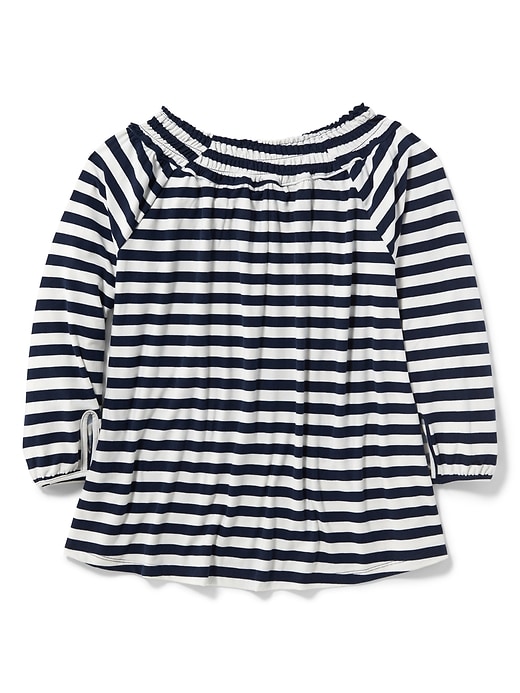 View large product image 2 of 3. Smocked Scoop-Neck Jersey Top for Girls