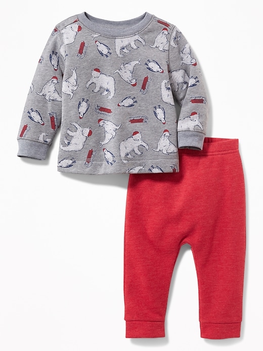 View large product image 1 of 2. Printed Sweatshirt & Joggers Set for Baby