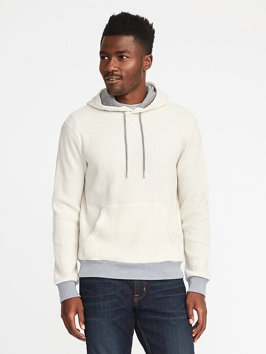 Image number 1 showing, Thermal-Knit Color-Block Hoodie
