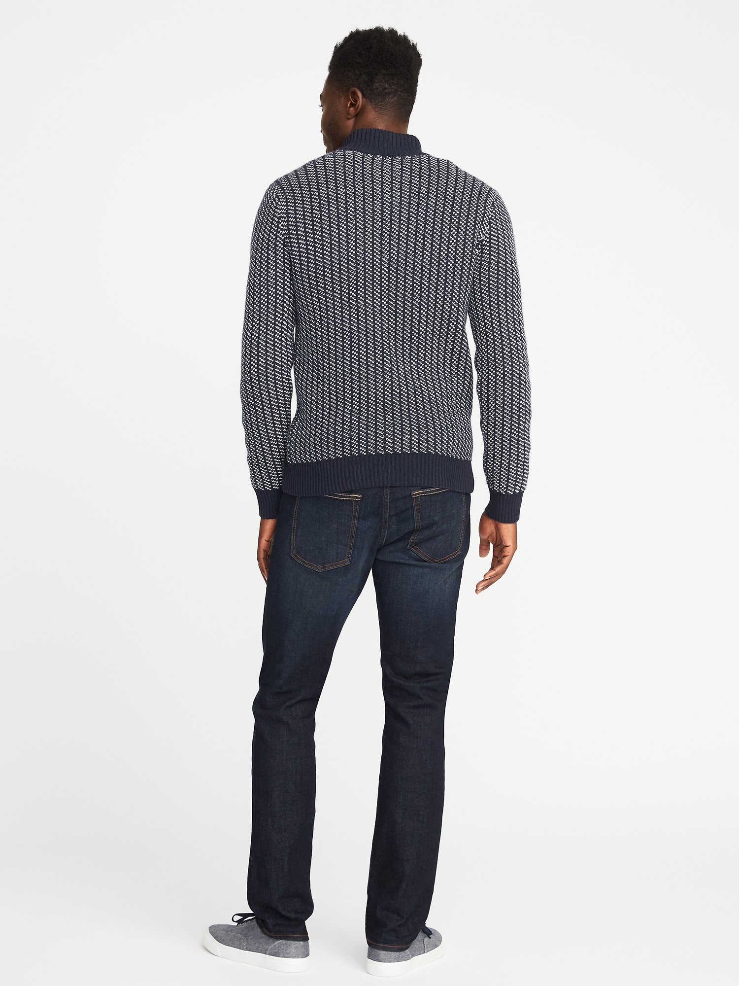 Buttoned Mock-Neck Sweater for Men | Old Navy