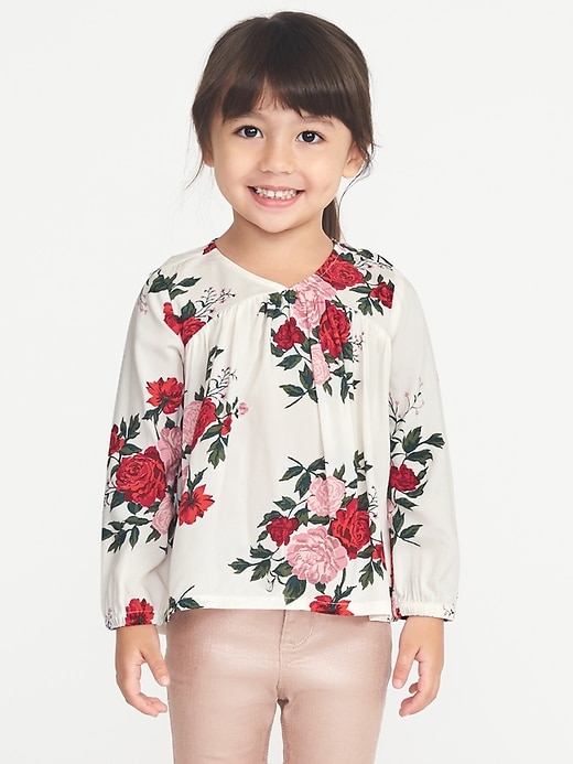 Floral-Print V-Neck Blouse for Toddler Girls | Old Navy