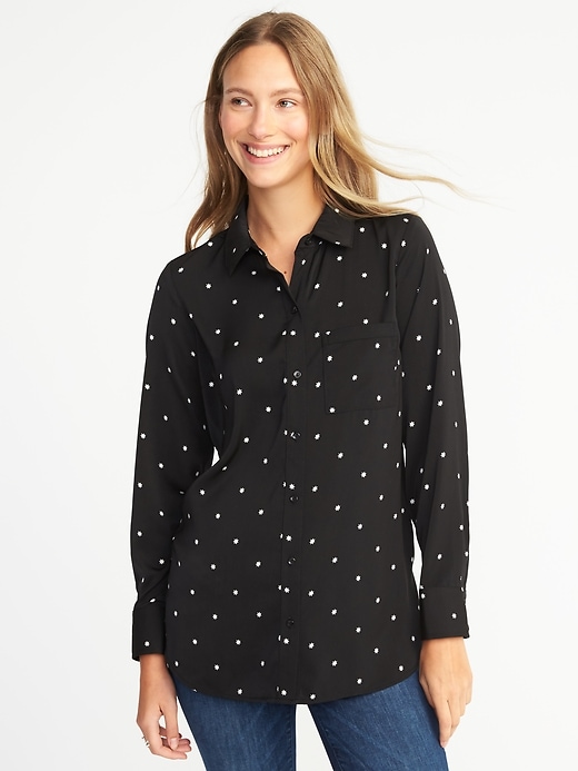 Relaxed Satin Tunic for Women | Old Navy