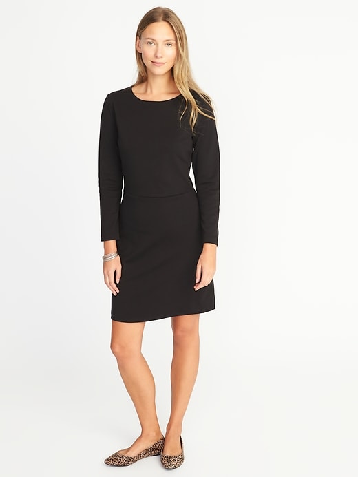 Image number 1 showing, Ponte-Knit Sheath Dress for Women