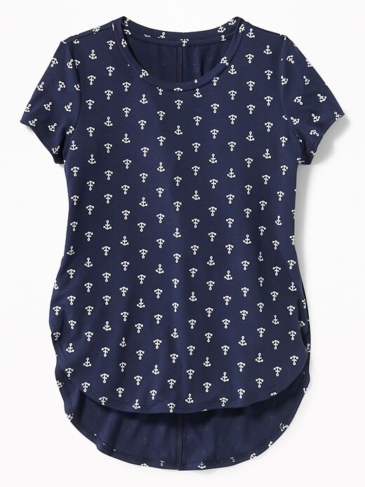 View large product image 1 of 1. Relaxed Tulip-Hem Tunic for Girls
