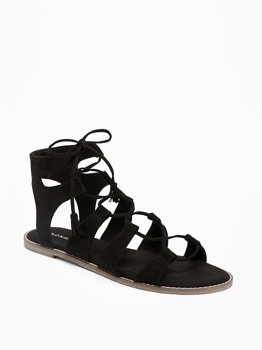 Image number 1 showing, Lace-Up Gladiator Sandals for Women